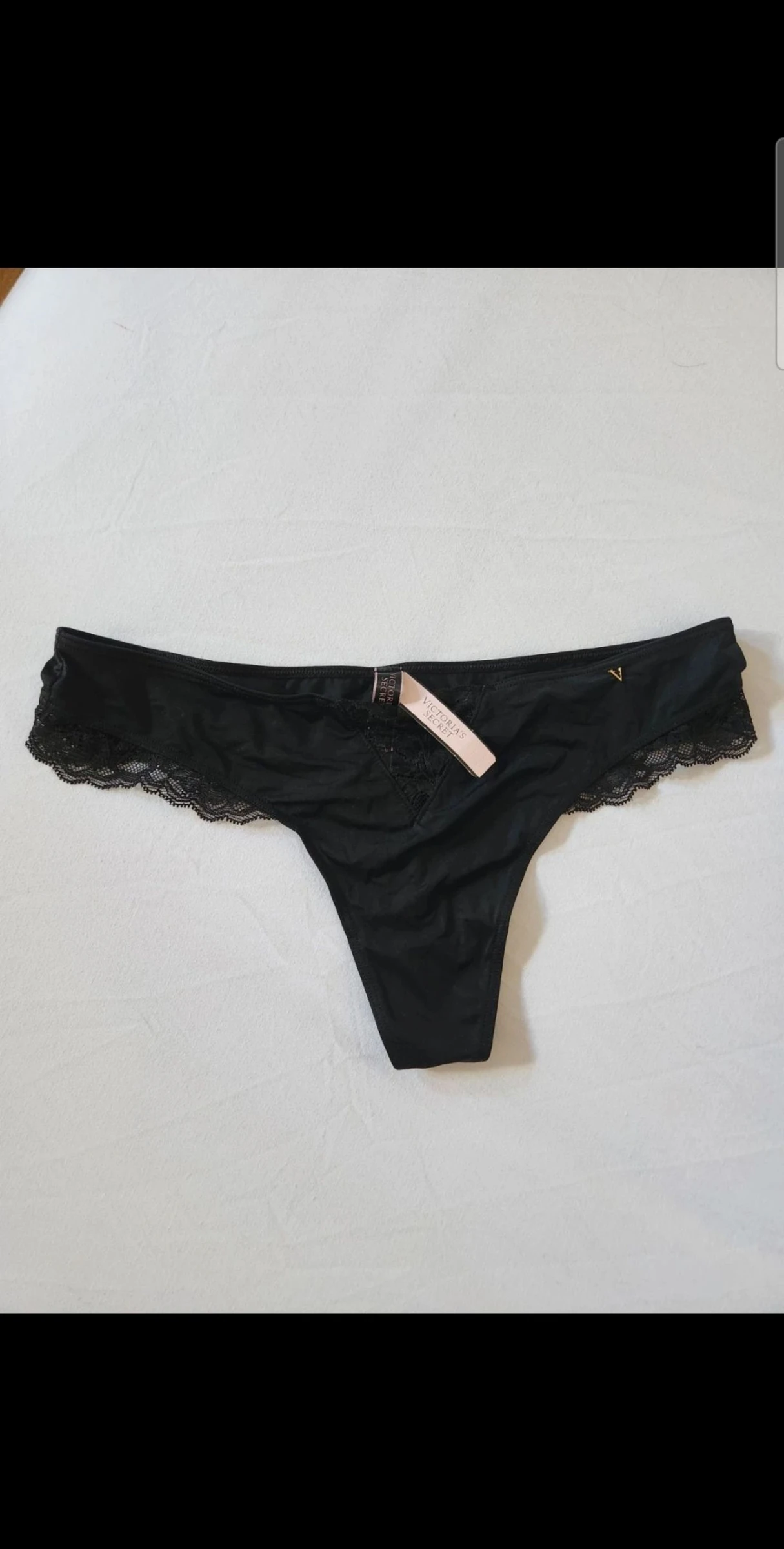 🌸NEUF superbe string noir Victoria's Secret M🌸